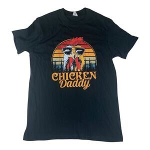 Chicken Daddy mens size medium top gun chicken rooster Graphic T-Shirt short sle